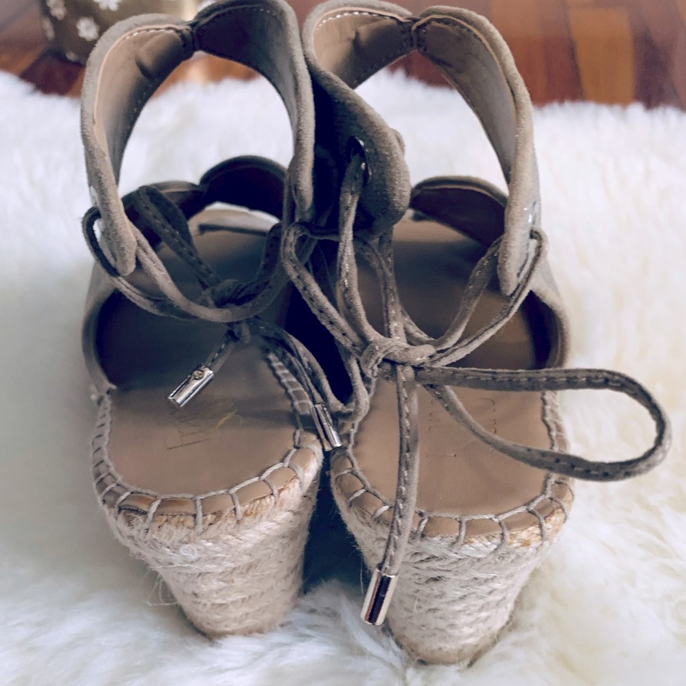 Franco Sarto tan wedge sandals